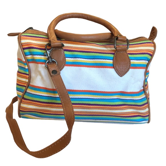 Unisa Canvas Bright Striped Bag - Picture 6 of 13